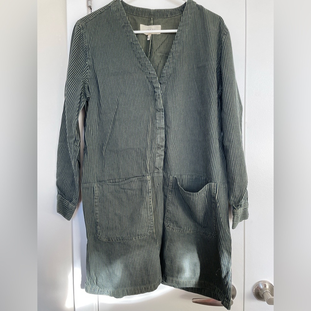 Stripes mini dress, smock style, The Great